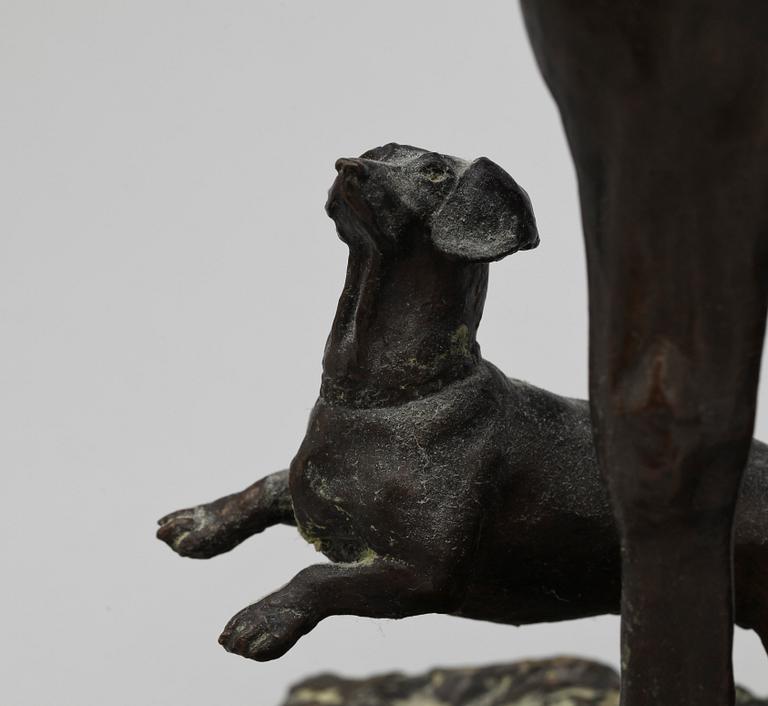 OKÄND KONSTNÄR, skulptur, brons, Otto Meyer Fud, otydlig signatur, omkr 1900.
