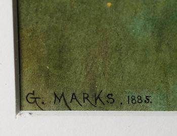 GEORGE MARKS, akvarell, signerad och daterad 1885.