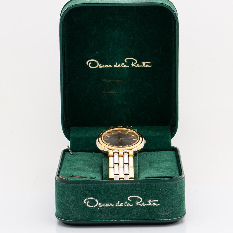 WRIST WATCH, Oscar de la renta, 32 mm, quartz and gilded metal.