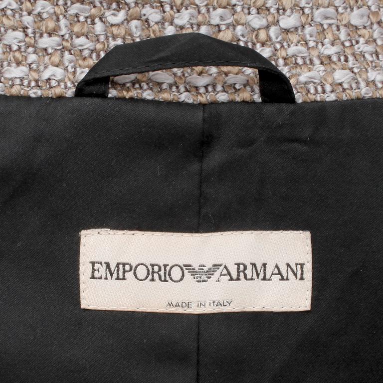 EMPORIO ARMANI, a two-piece suit consisting of a jacket and skirt, size 46 and 44.
