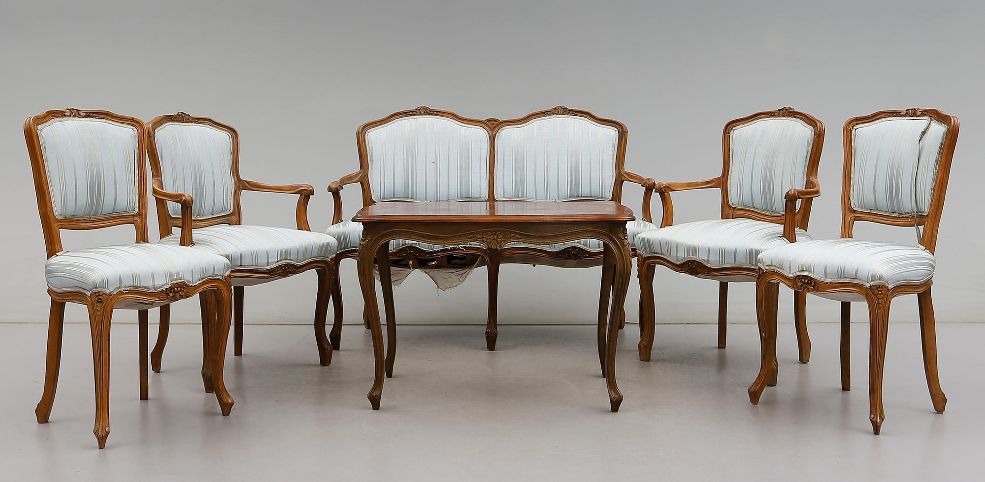 SALONGSGRUPP, 6 delar, 1900-talets andra hälft.