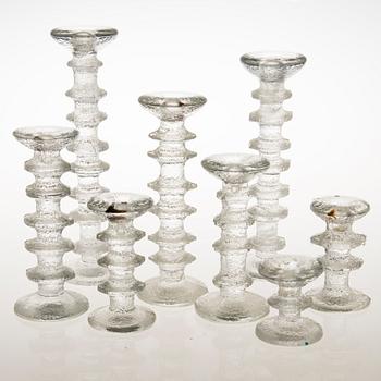 TIMO SARPANEVA, ljusstakar, 8 st, glas, "Festivo", Iittala.