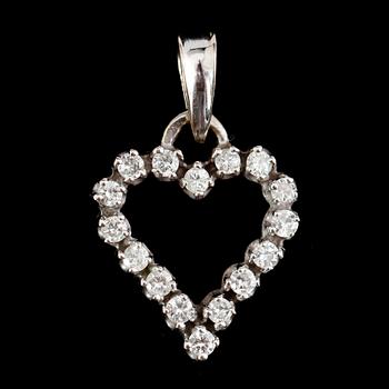 HÄNGE, 18 k vitguld med briljantslipade diamanter.