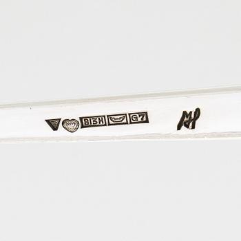 Mauno Honkanen, Sauce bowl with ladle, silver and rosewood, Tillander, Helsinki, 1958 and 1960.