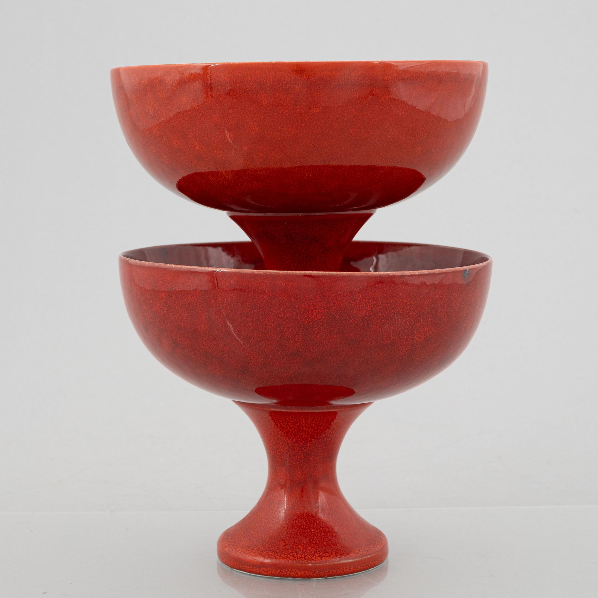 Stig Lindberg, a pair of bowls from the series 'Ting', Gustavsberg.