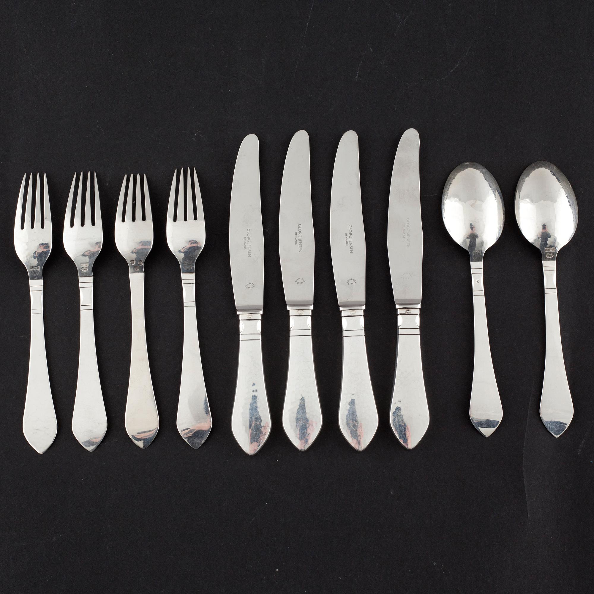 ten silver cutlery.