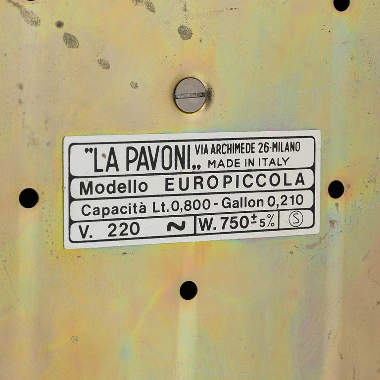 Espressomaskin, "Europiccola", La Pavoni, Italien.