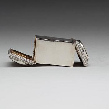 A Swedish 18th century parcel-gilt and agath, mark of Johan Wennerwall, Göteborg 1767.