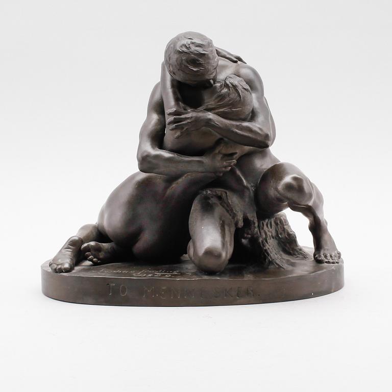 STEPHAN SINDING, efter, skulptur, basalt, signerad och daterad 1889, 1900-tal.