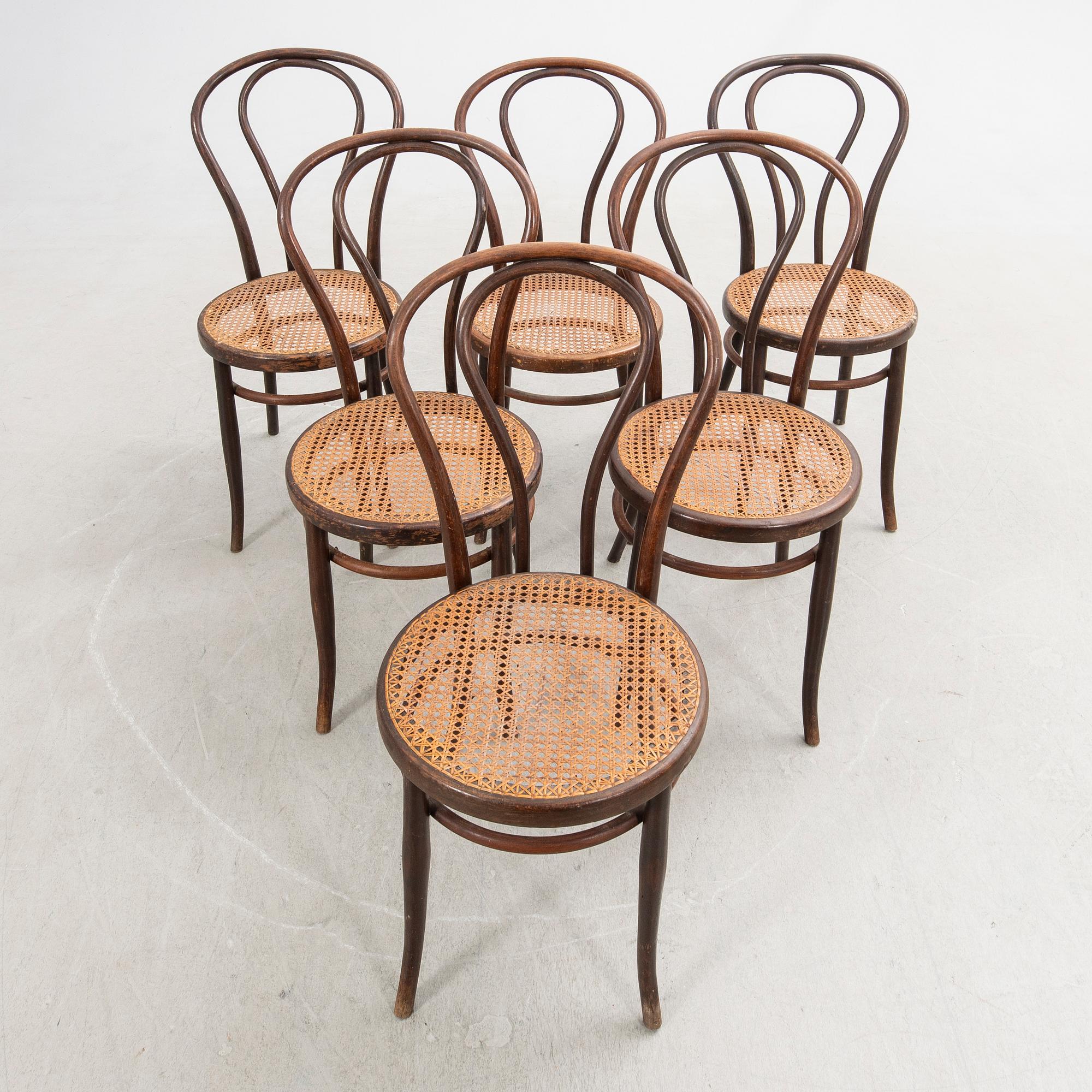 Chairs, 6 pcs, first half of the 1900s.
