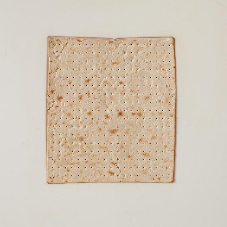 Helen Marten, vacuum formed matzoh cracker, ABS plastic, stainless steel. 2010.