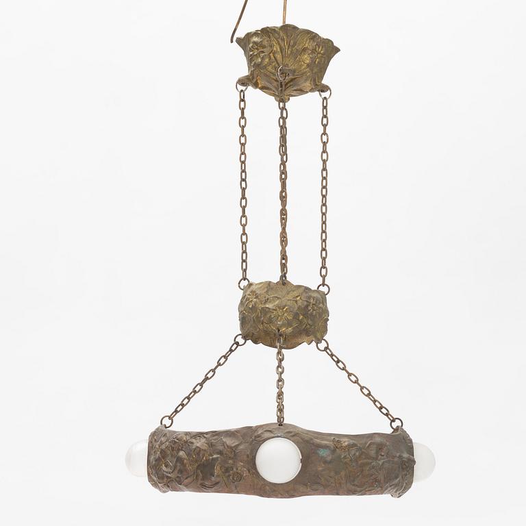 Alice Nordin, a Jugend ceiling lamp, early 20th century.