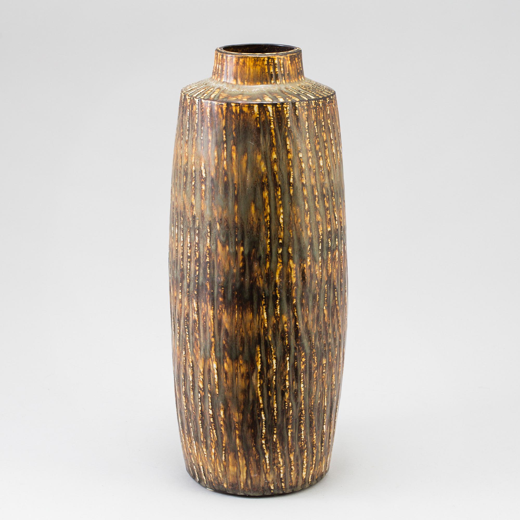 GUNNAR NYLUND, golvvas, stengods, "Rubus", Rörstrand.