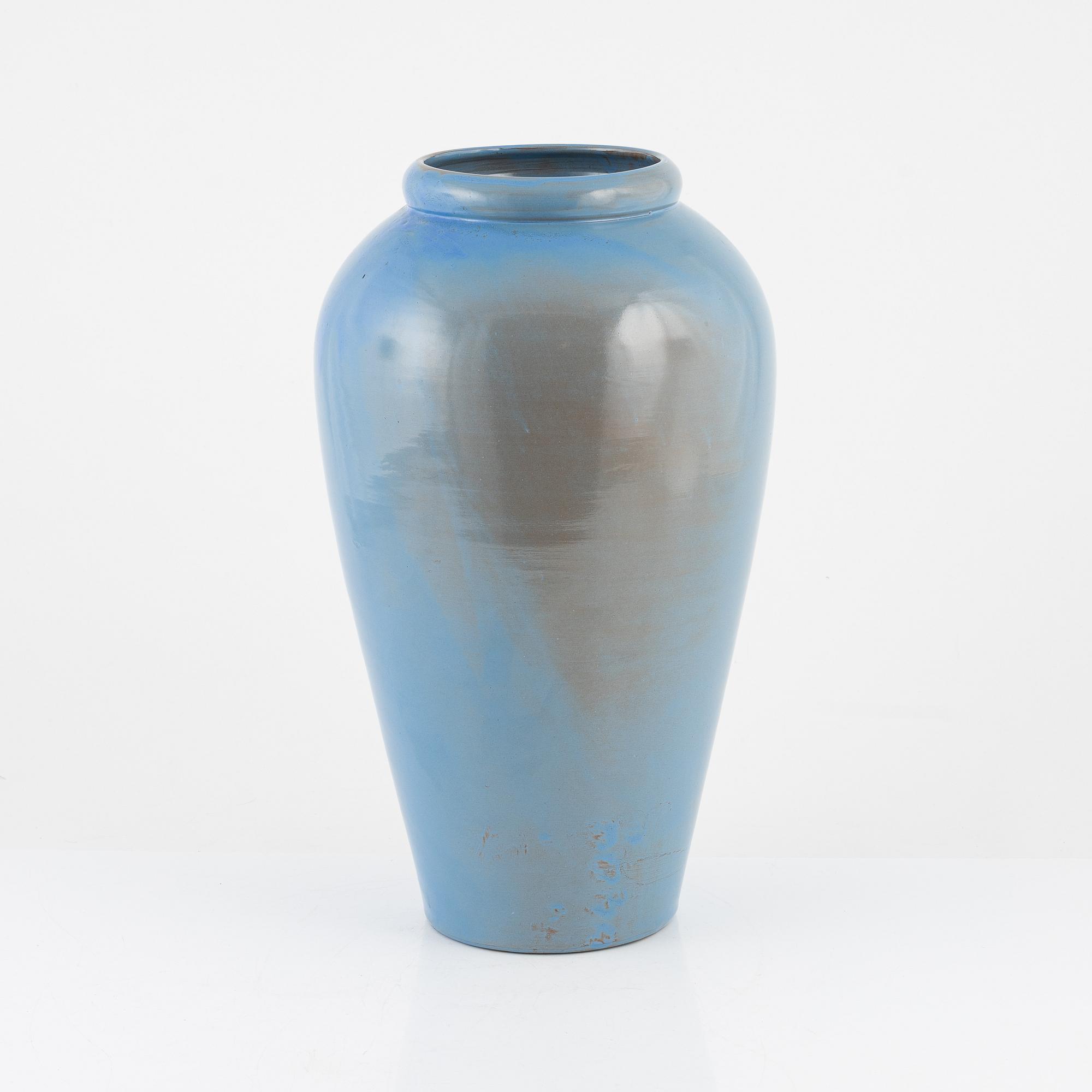 A earthenware floor vase, Nittsjö mid 20th century.