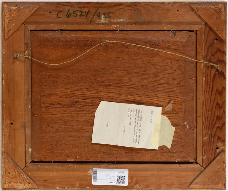 Olof Hermelin, Winter landscape with figures on ice.