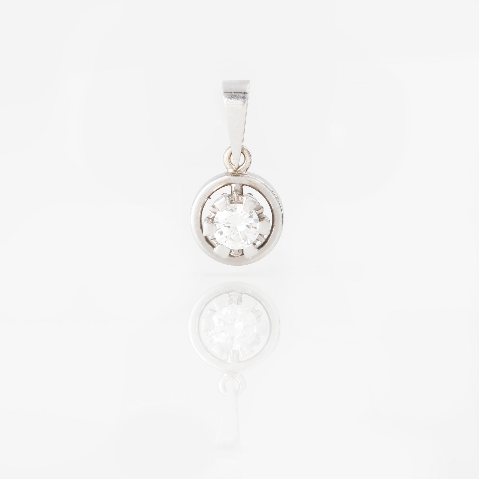 HÄNGE, med briljantslipad diamant ca 0.15 ct.