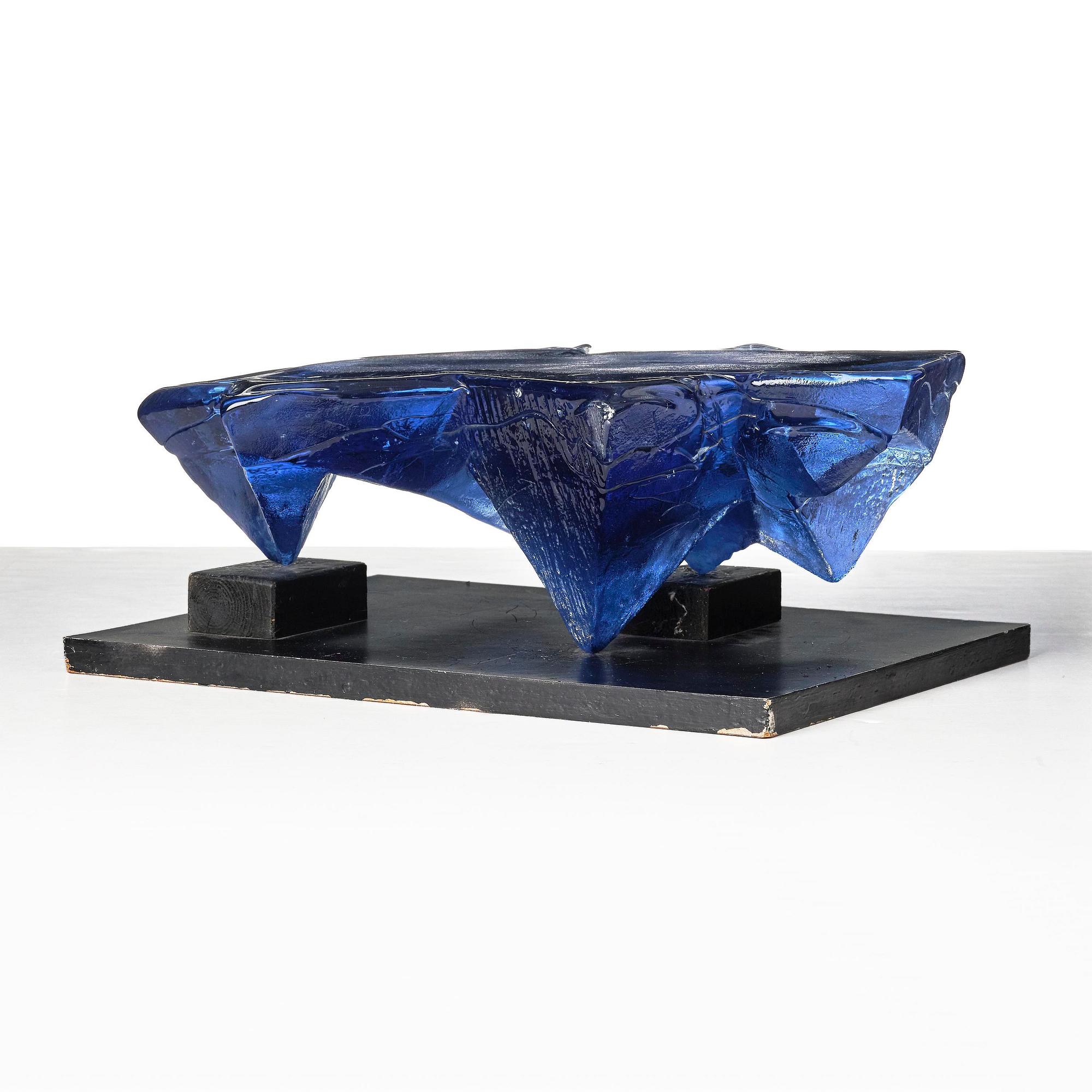 Edvin Öhrström, "Isig prisma", a cast glass sculpture, Lindshammar Glassworks.