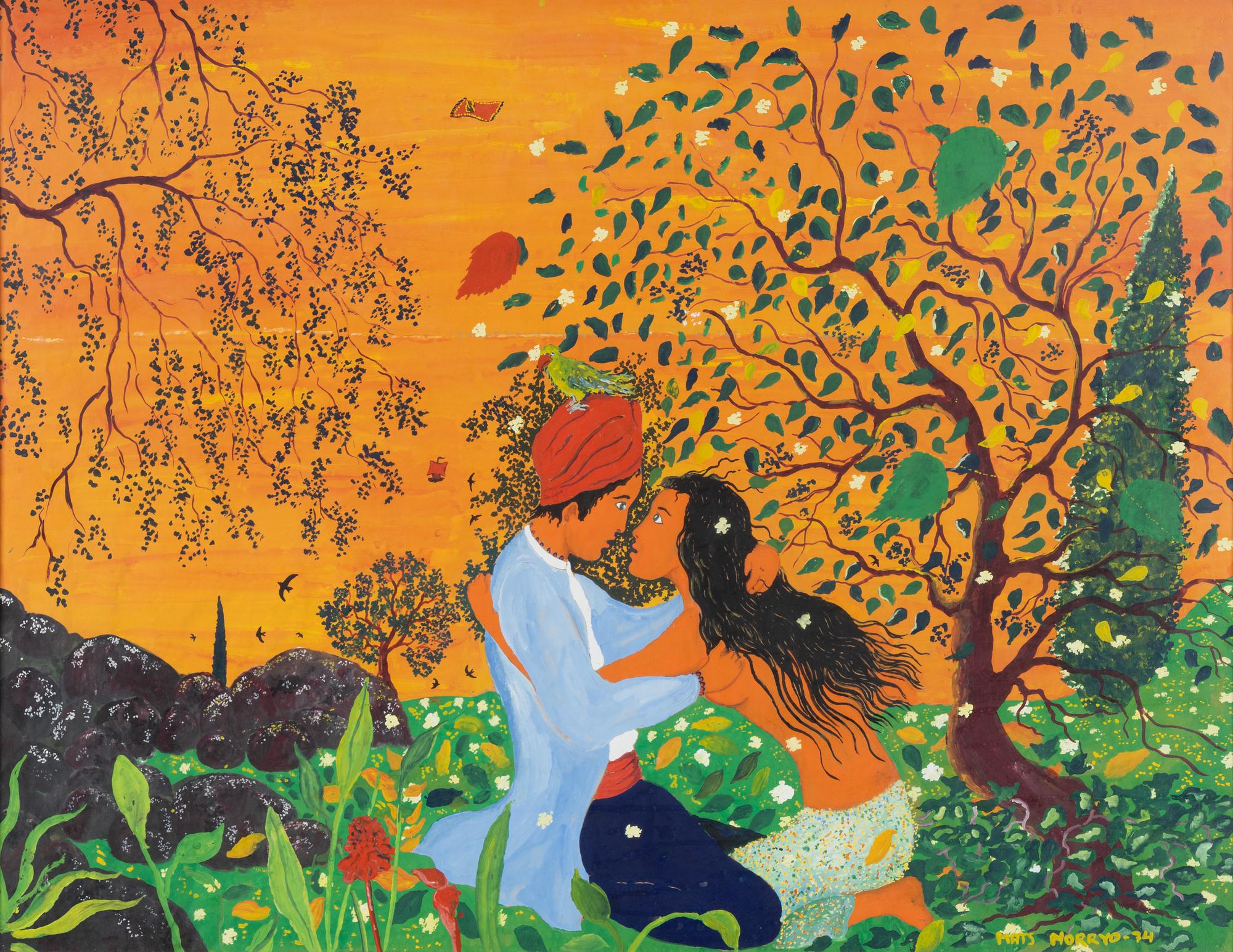 Mats Norryd, gouache, signed and dated -74.