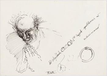 ULF RAHMBERG, in on paper, signed with monogram and dated MVIIM on verso.