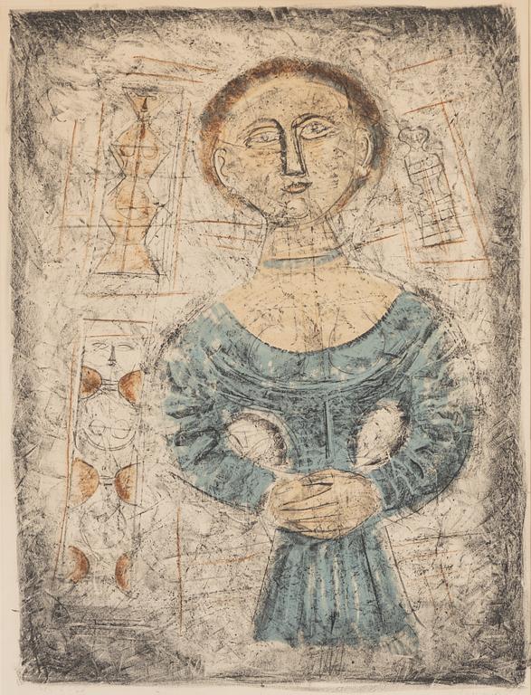 Massimo Campigli, "Femme en bleu".