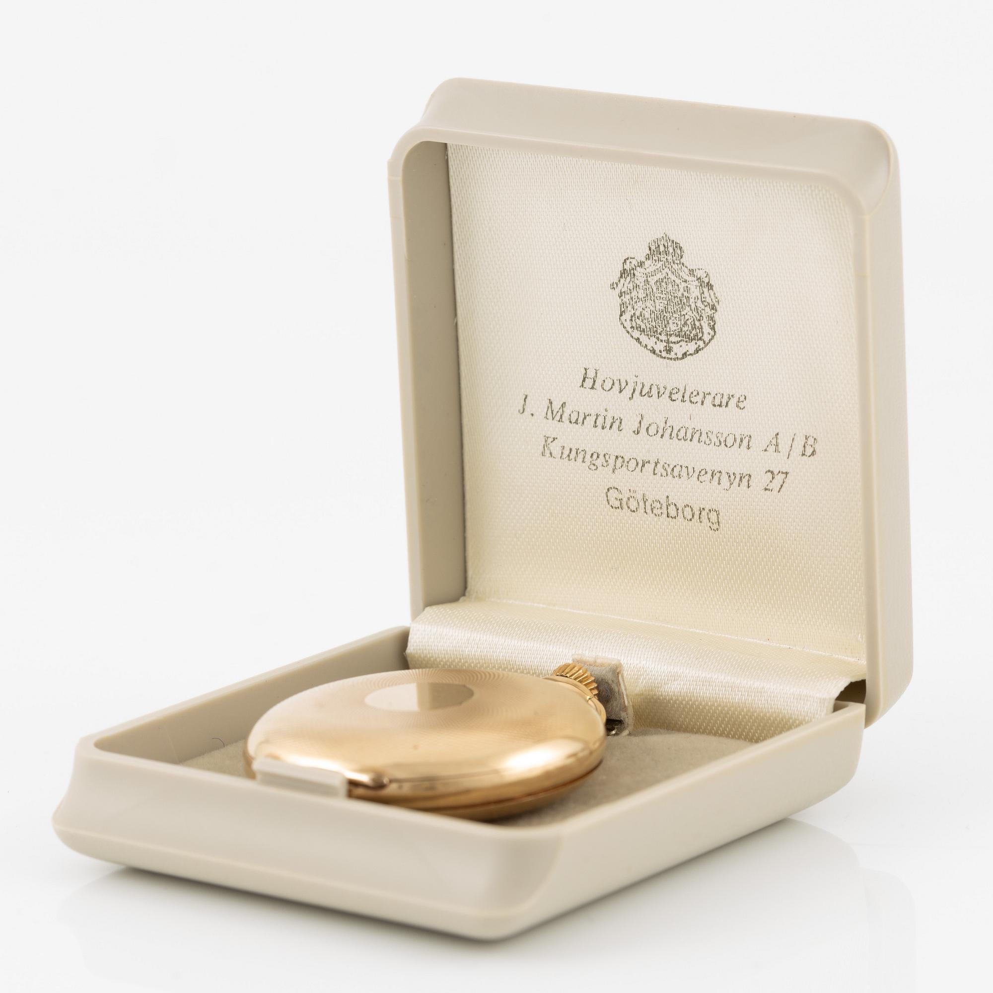 Pocket watch, 14K gold, hunter, 34 mm.