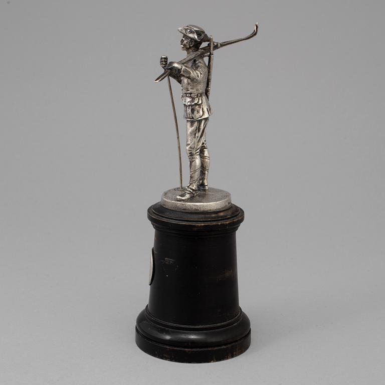 A Swedish silver figurine from CG Hallberg in Stockholm with unclear hallmarks.