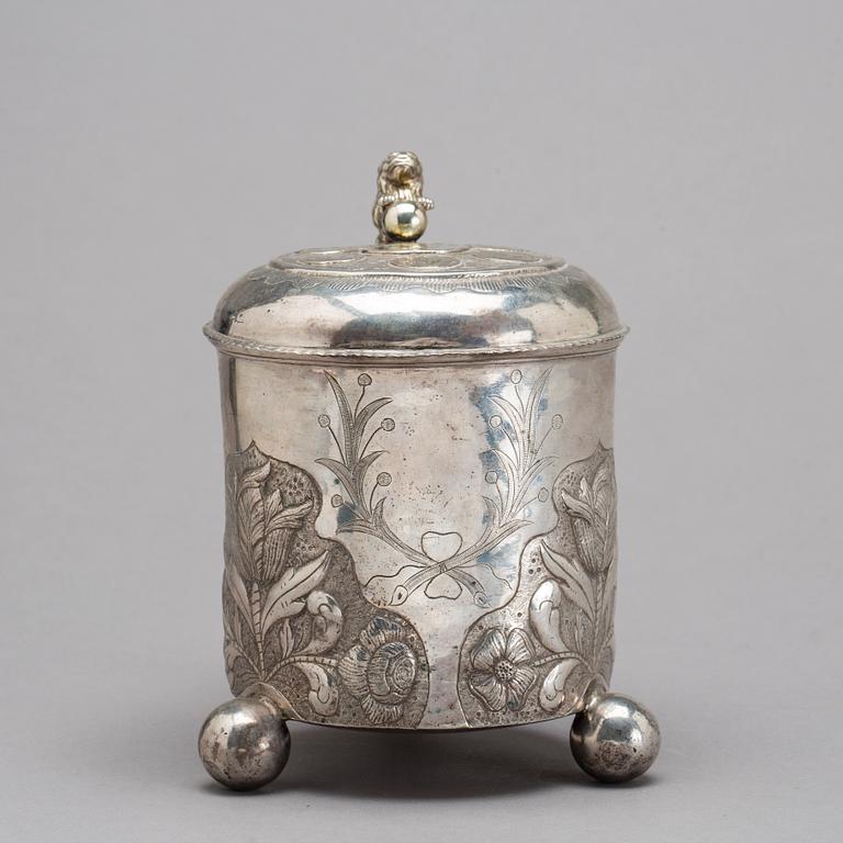 A Norwegian early 19th century silver tankars, mark of Peter Peteren, Bergen c 1800.