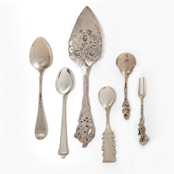 Bestick, 30 st, silver, mestadels Sverige, 1900-tal.