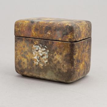 Hans Hedberg, a ceramic lidded box, Biot, France.
