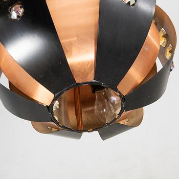 Ceiling lamps a pair, probably Werner Schou, Coronell Electro, Denmark, second half of the 20th century.