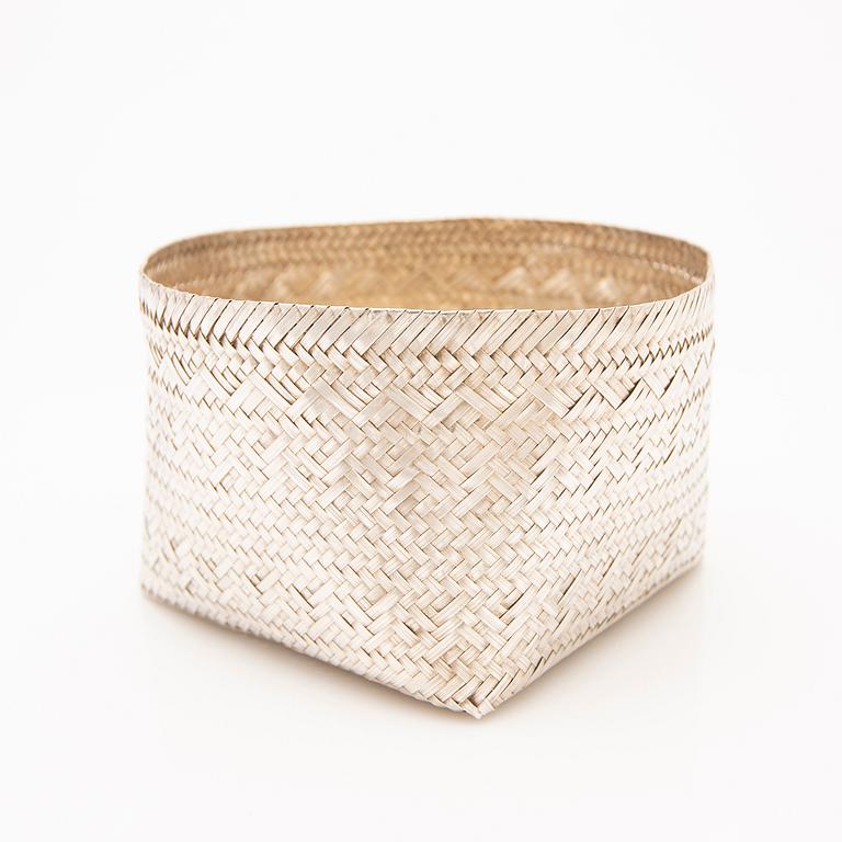 Basket, sterling silver, Mexico.