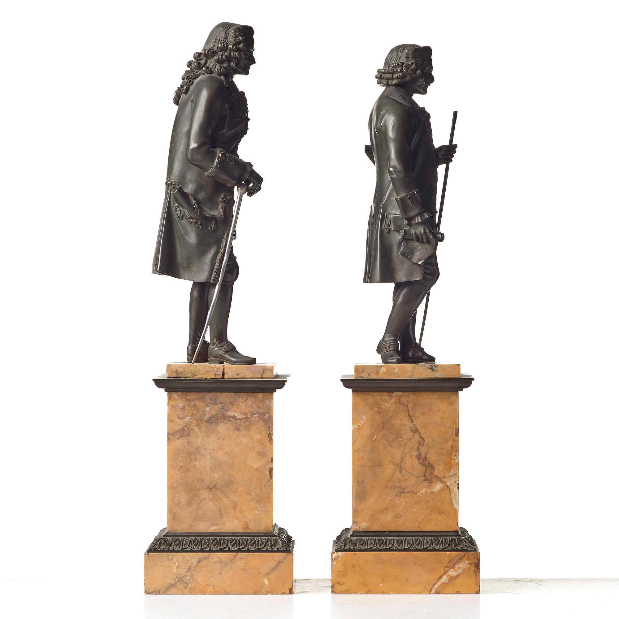 BORDSSKULPTURER, ett par, Frankrike, omkring 1825.