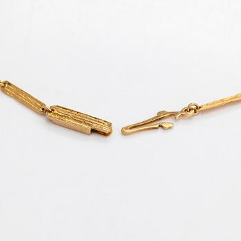 Björn Weckström, kaulakoru "Huippuvuoret", 18K kultaa, briljanttihiottuja timantteja n. 0.25 ct yht. Lapponia 1983.