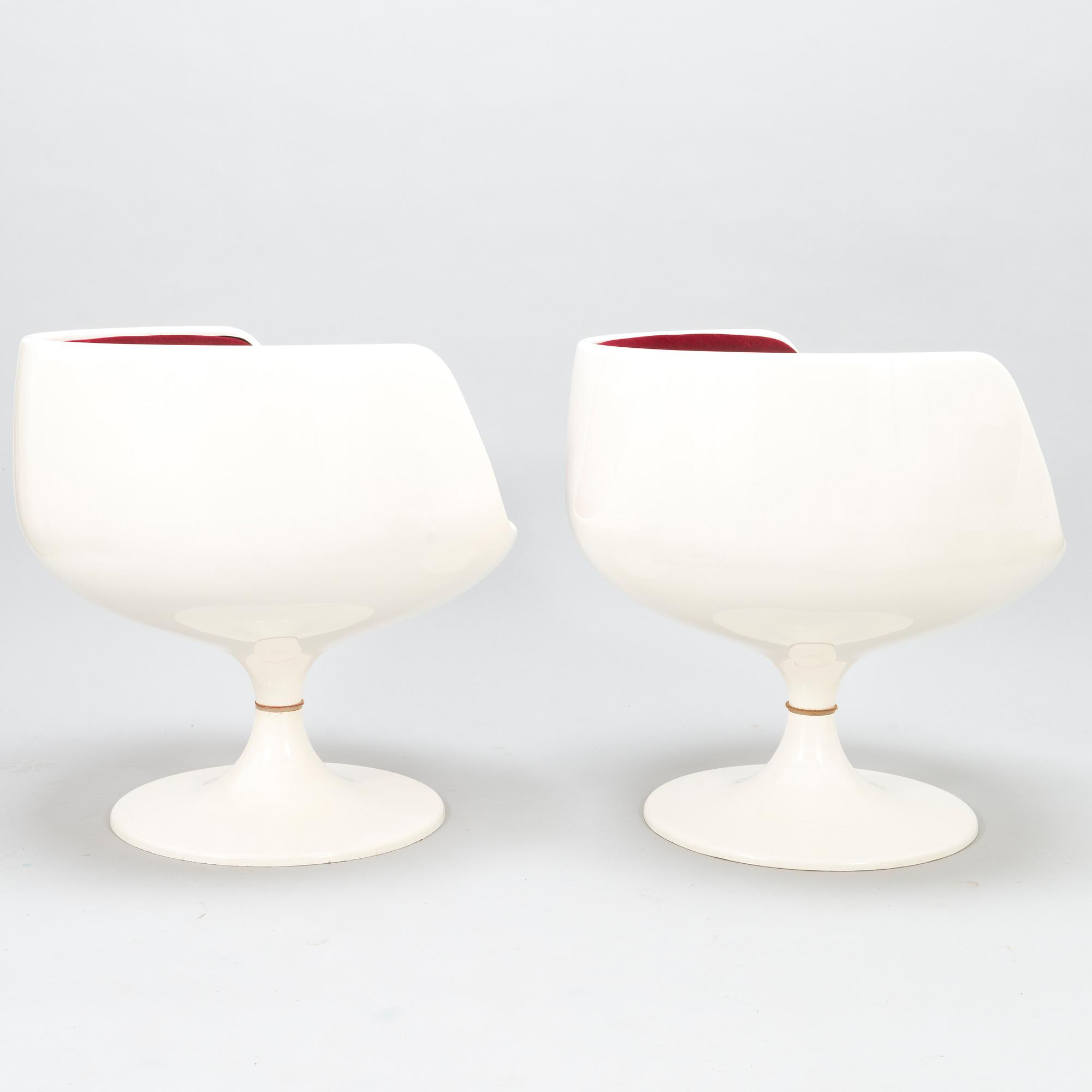 EERO AARNIO, a set of four 'Cognac' chairs by Artekno for Asko Oy.