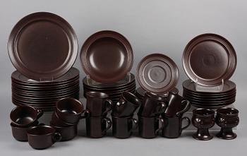 MAT- OCH TESERVIS, 45 delar, stengods, "Party", Höganäs.