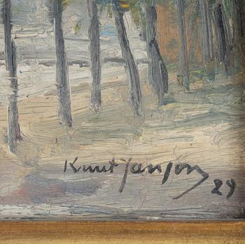 Knut Janson, oil on panel, signed and dated -29.