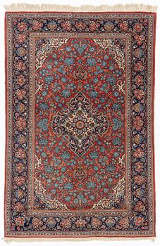 Rug, semi-antique Keshan. 205 x 142 cm.
