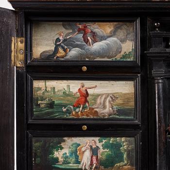 A Baroque landscape cabinet, presumably Flemish, second half of the 17th century.