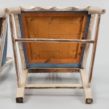 Stolar, elva stycken, Gustavianska samt Gustaviansk stil, 1700-talets slut — sent 1900-tal.