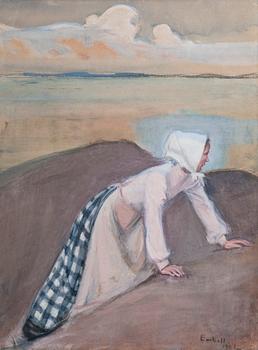 Magnus Enckell, "WOMAN ON A CLIFF".