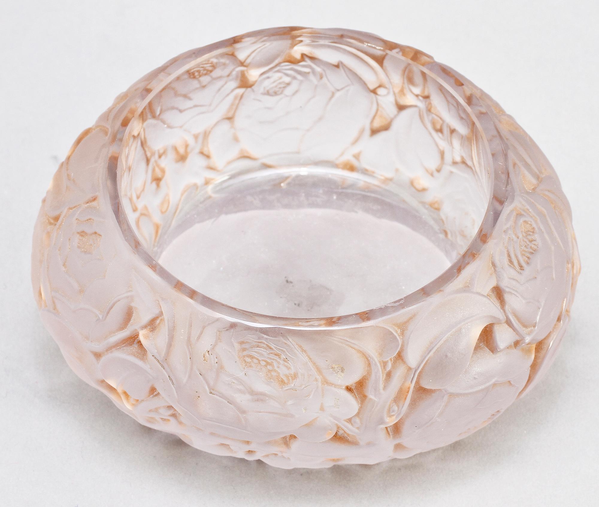 SKÅL, glas. Lalique, Frankrike, sign, före 1945.
