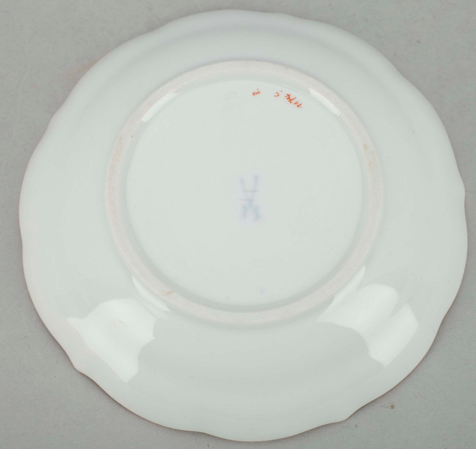 MOCKAKOPPAR,  6 st, porslin, Meissen, 1900-tal.