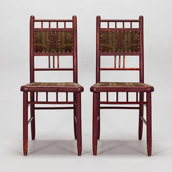 Four model 22 chairs. Suomen tuoli-, kalusto- ja sorvaustehdas, Jyväskylä & Muurame. 1910/20s.
