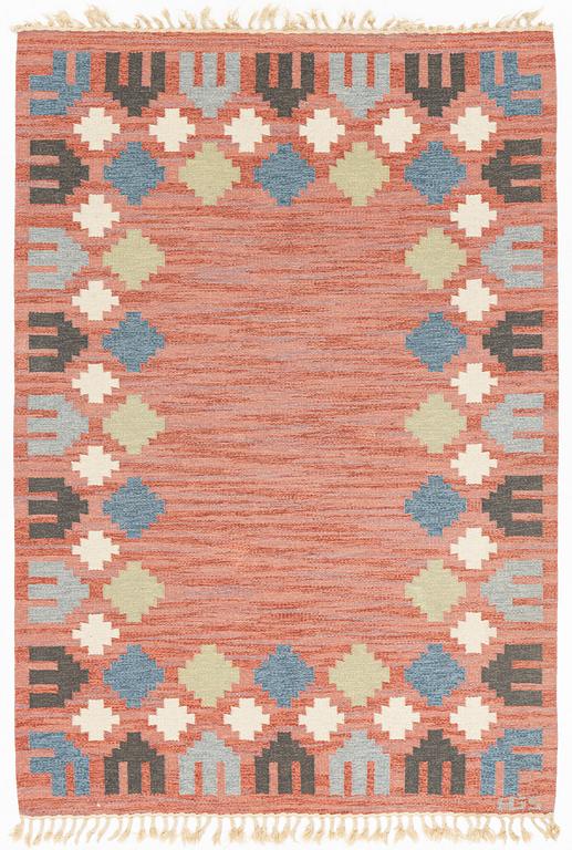 Anna-Greta Sjöqvist, a carpet, flat weave,  ca 200 x 154 cm, signed AGS.