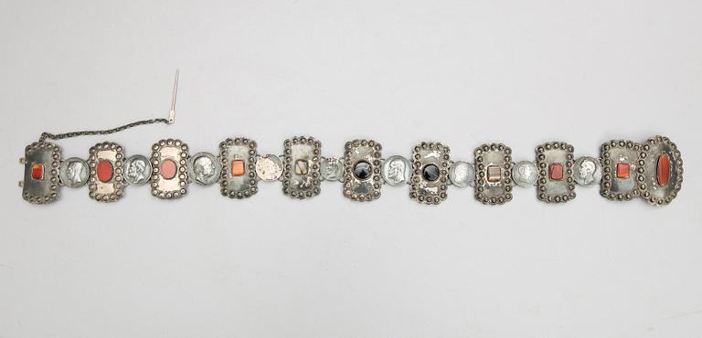 BÄLTE, silver, CJ Lund, Uppsala 1920. Vikt ca 1090 gram.
