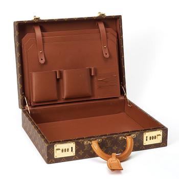 A monogram canvas briefcase and pencil-case by Louis Vuitton,