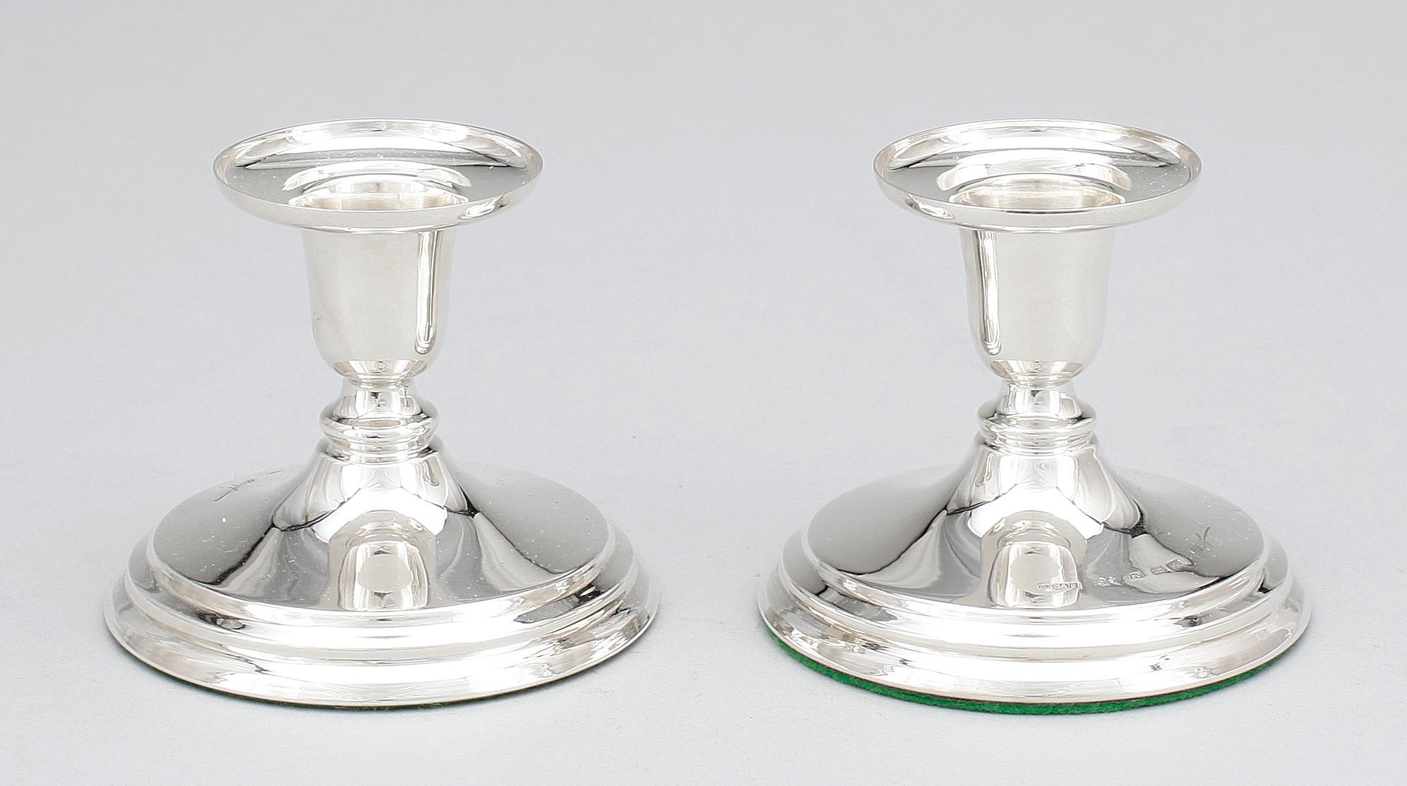 LJUSSTAKAR, ett par, silver, "Dalarö",  Meya Lerible, Mema, 2005/2006.