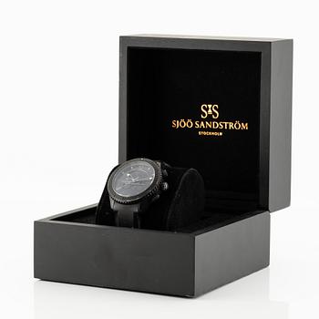 Sjöö Sandström, UTC Skydiver Black Night, wristwatch, 44.2 mm.