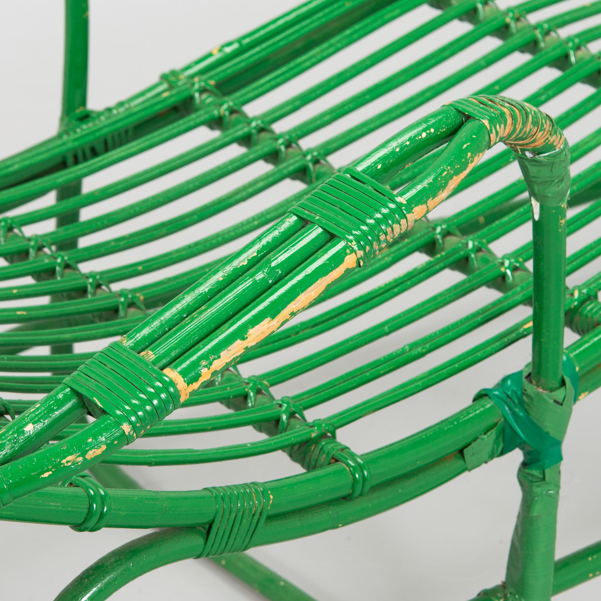 Aino Aalto, puutarhatuoli / aurinkotuoli, malli 374, jälleenmyyjä Artek 1950-luvun alku.