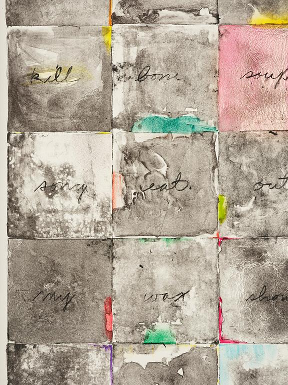 Jim Dine, "Wall chart II" .